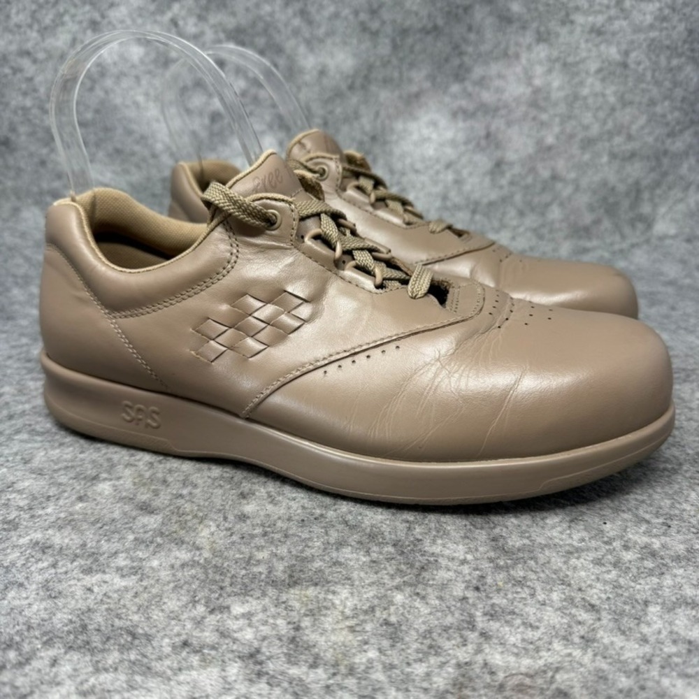 SAS Free Time Leather Comfort Walking Shoes Sneakers Womens Size 8.5M Biege